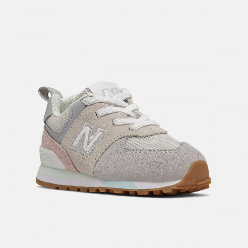 New Balance 574 Rain Cloud with Oyster Pink