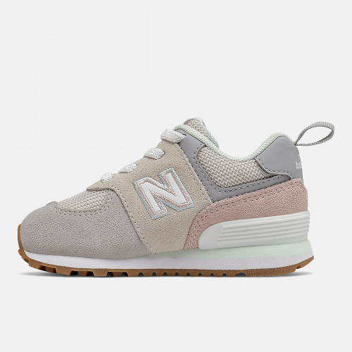 New Balance 574 Rain Cloud with Oyster Pink