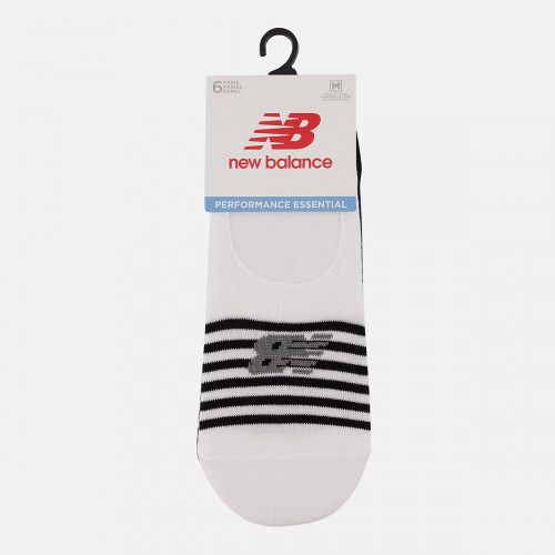 New Balance Ultra Low No Show Socks 6 Pack BLACK with BLACK MULTI